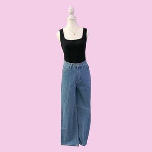 Classic Blue Wide Leg Women's Jeans